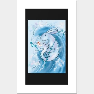 Pisces astrological bunny Posters and Art